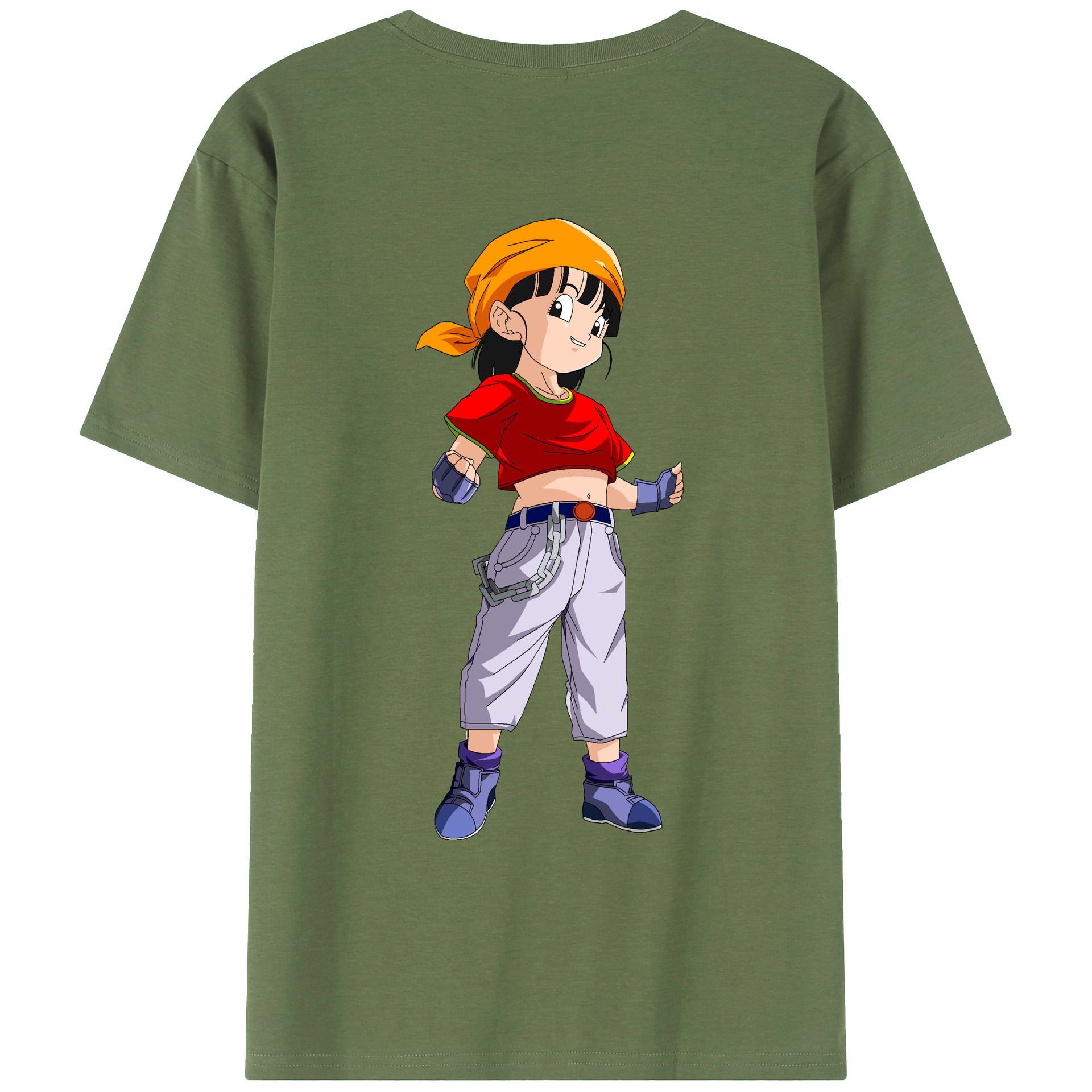 （画像用） ドラゴンボール パン DRAGON BALL Pan 綿100％ メンズ半袖Tシャツ（バックプリント） 通気性
